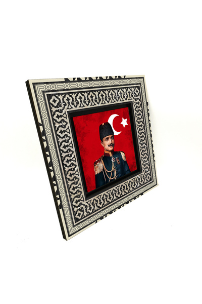 Sadrazam Enver Paşa Printed 20X20 Mdf Anatolian Painting 1G-Enver1