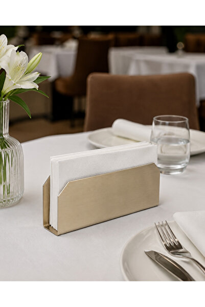 BRONDOFF Champagne Steel Napkin Holder