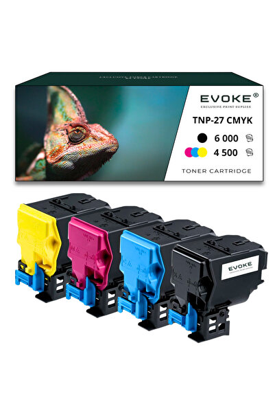 EVOKE toner compatibil pentru Konica Minolta TNP-27 A0X5153 4x bizhub C25 Dev...