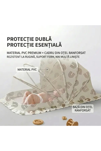 SMANIA ItchyBarrier ™   plasă de țânțari pliabilă pentru bebeluși