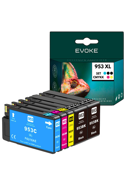 EVOKE cerneală compatibilă pentru HP 953XL HP953 3HZ52AE 5x OfficeJet Pro 770...