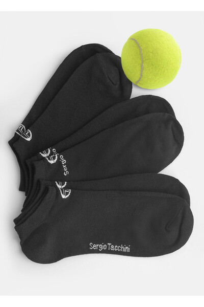 Sergio Tacchini Set 3x Sosete Scurte, Sergio Tacchini, 1001, 39/42, Negru, Bu...