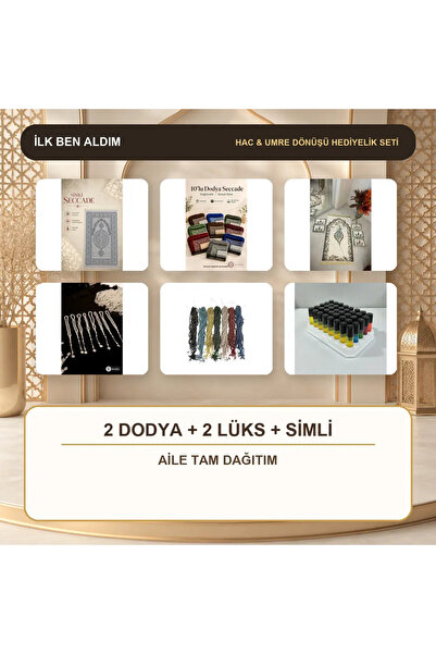 İlkbenaldim 10-Person Hajj Umrah Set with Agate Rings - 2 Dodya + 2 Luxury + ...