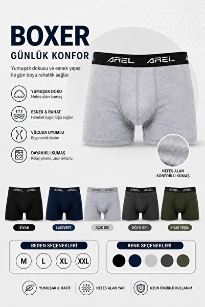 Açık Gri Erkek Boxer
