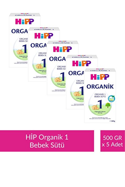 Hipp 1 Organik Bebek Sütü 500 gr x 5 Adet