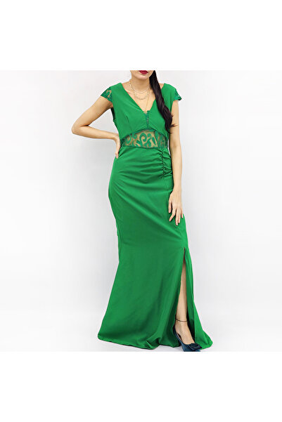 dorbe Women's Green V-neck Dress