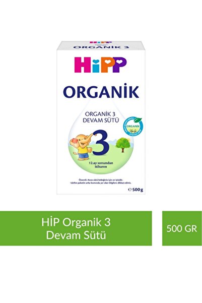 Hipp 3 Organik Devam Sütü 500 gr