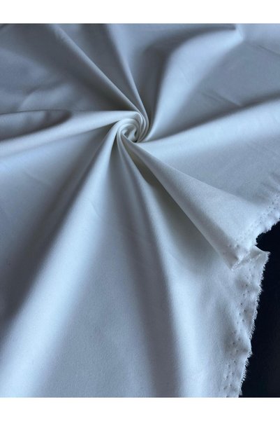 Kumaş sever White Color Steel Combed Cotton Fabric 100% Cotton Double Width (150 cm Width) - by the Meter - Clothing Fabric