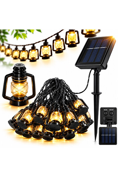 varioshop ® LED solar garland, for garden, balcony and terrace, with automati...