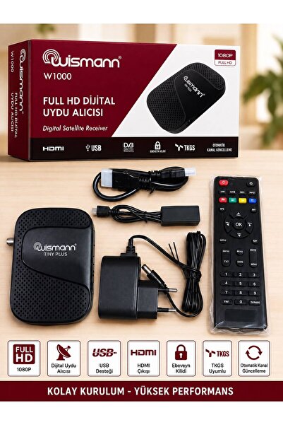 Wismann Tıny Plus Full Hd Uydu Alıcısı Wıfı ( Wifi ) USB Destekli Yeni Kasalı...