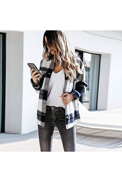 dorbe Women's Plaid Oversized Shirt