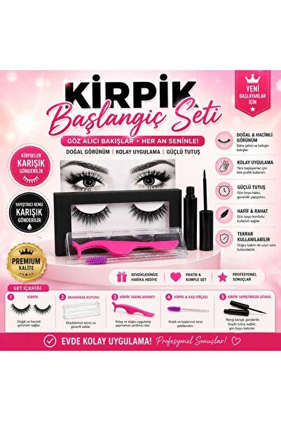 Pastelya Kirpik Başlangıç Seti – Doğal & Hacimli Görünüm
