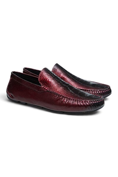 FRANCO CALVANI Bordo Color Laceless Genuine Leather Men's Shoes