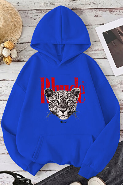 uyguntarz Unisex Rhude Printed Oversize Hoodie Hooded Sweatshirt