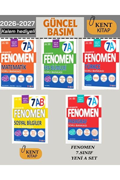 Fenomen Yayıncılık fenomen 7.Sınıf A Set - Matematik - Fen - Türkçe - Paragra...