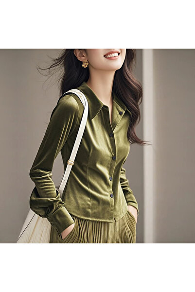 dorbe Women's Green Long Sleeve Shirt