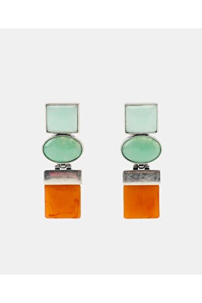 CHARMLUCKY Turquoise-Brown Earrings
