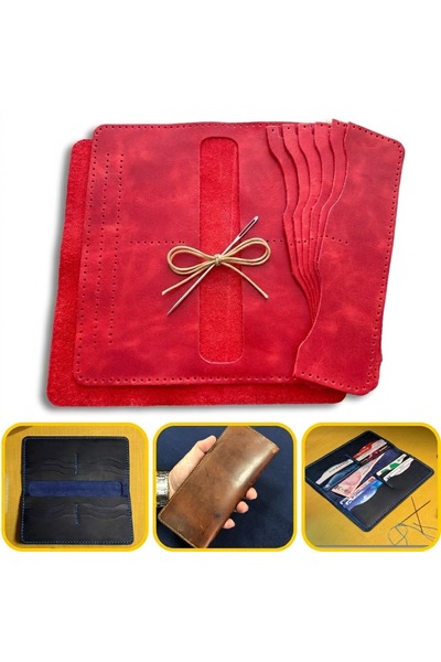 ipekbazaar DIY Üsküdar Leather Wallet Making Set, DIY Handmade Men's Wallet C...