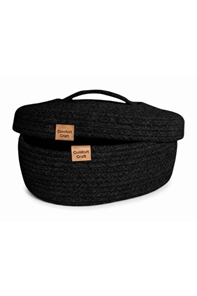 Comfort Craft Καλάθι από γιούτα με οβάλ καπάκι |   Χειροποίητο ψάθινο καλάθι ...