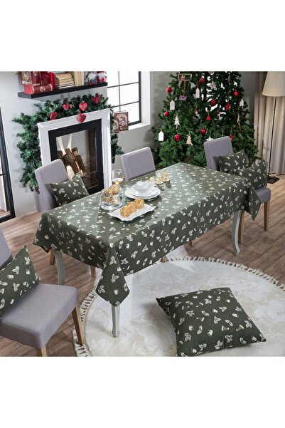 Teoran Χριστουγεννιάτικο Τραπεζομάντηλο Saxen 13 Green 135X180cm