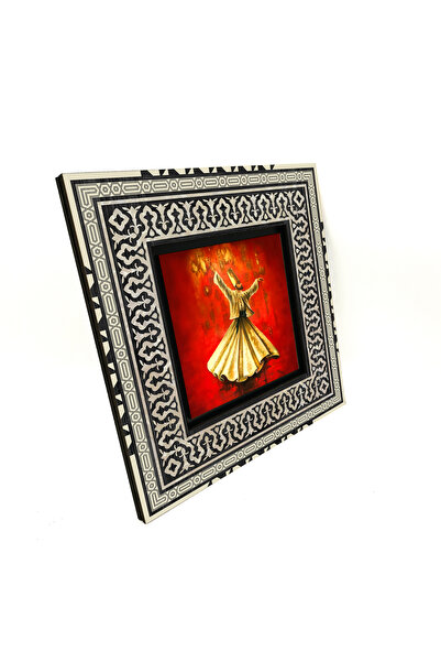Sadrazam Semazen Printed 20X20 Mdf Anatolian Painting 1G-Semazen3