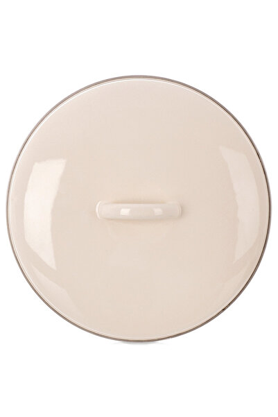 Orion Capac de oală emailat crem, 26 cm