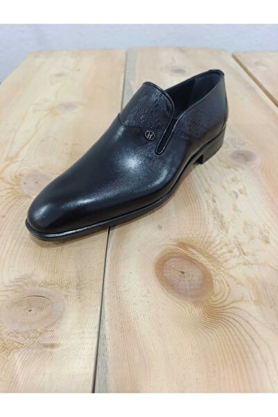LİCCAS Men's Winter Shoes Genuine Leather Rubber Sole Without Laces