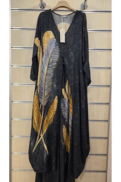 Park Moda 2-Piece Set Tunic and Trousers Feather Pattern