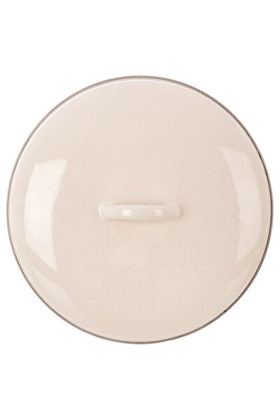 Orion Capac de oală emailat crem, 28cm