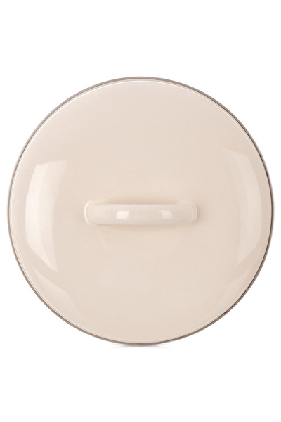 Orion Capac de oală emailat crem, 16 cm