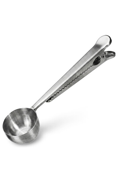 Excellent Houseware Lingură de măsurat pentru cafea și ceai, din oțel, cu cle...