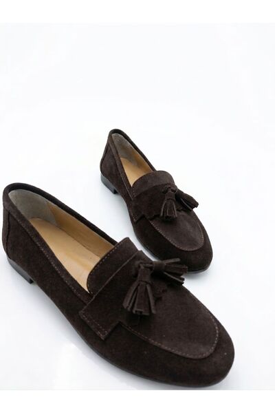 NOXMARK Genuine Leather Suede Tassel Detailed Women's Loafer Shoes