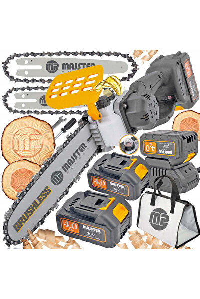 Majster Polska Ferăstrău electric, 2 x baterie, 2 x lanț, 2 x lamă de ghidare...