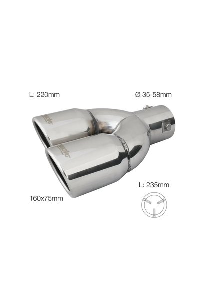 Simoni Racing Καθολική Απόληξη Εξάτμισης 35-58mm Κωδικός: SRTRX/18L