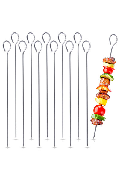 Vilde Sulițe pentru șașlâc din oțel 40 cm 12 bucăți