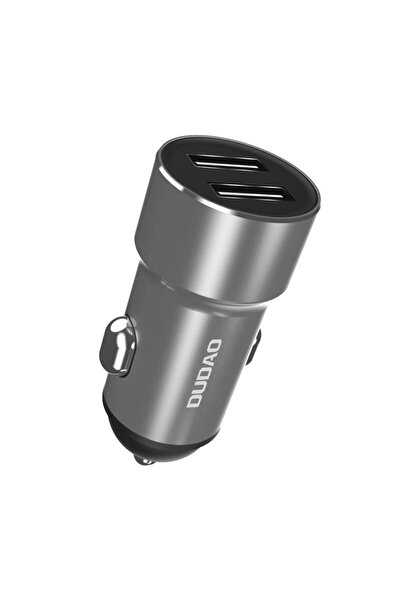 DUDAO Incarcator auto 2x USB 3.4A - gri