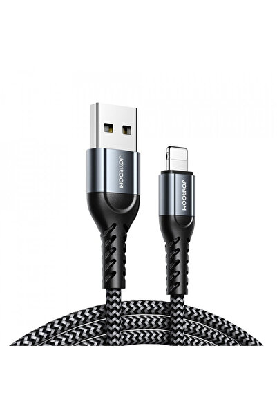 Joyroom Set 3 cabluri USB-Lightning 0.25m + 1.2m + 2m Gri, seria Joyroom N10 ...