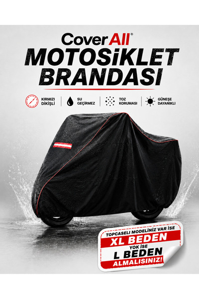 CoverAll Yamaha XMAX 250 Tech MAX Uyumlu (Siyah-Kırmızı Dikişli) Motosiklet B...