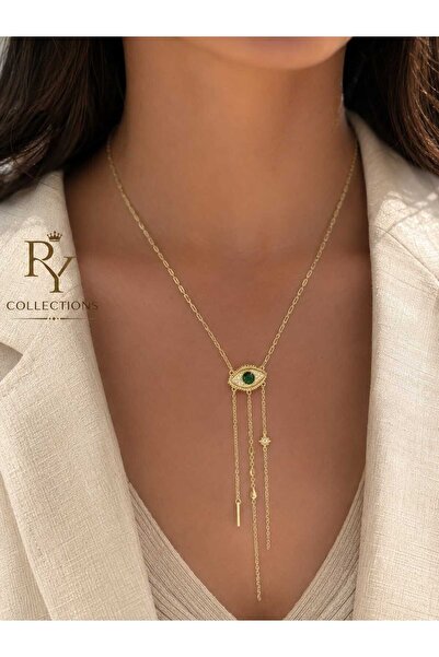 rycollections Zircon Stone Eye Figured Pendant with Emerald Green in the Midd...