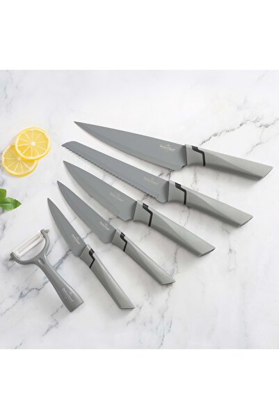 SwissHaus Set cuțite bucătărie 6 piese, gri, Premium Collection –