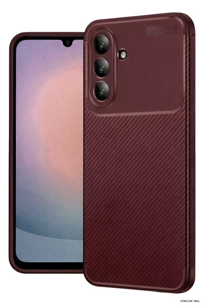 New Face Zngzrmll Galaxy A37 5g Auto Focus Carbon Cover (165325) - Burgundy