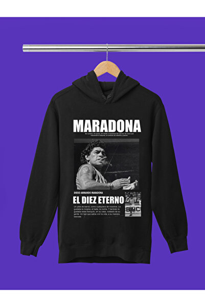 MAGORS Diego Armando Maradona Printed 3-Yarn Quality Soft Texture Hooded Chil...