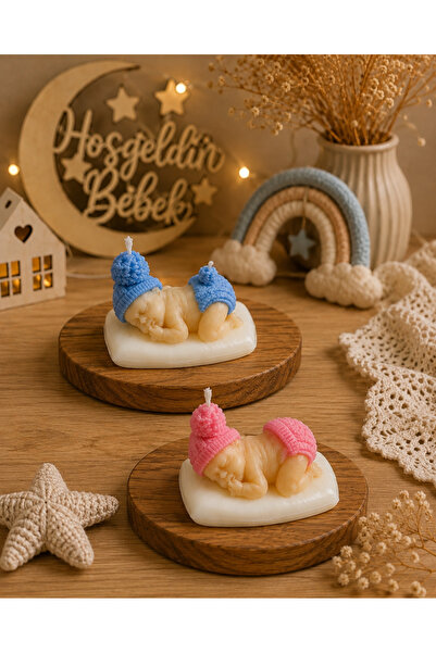 Meno Home yeni doğan bebek tarzı 2li mum