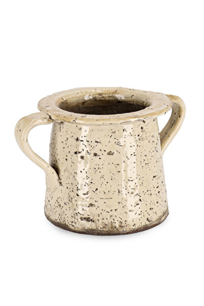 Bizzotto Terracotta flower vase brown beige Rune 22x16x15.5h