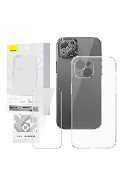Baseus Transparent case and Corning tempered glass set for iPhone 14