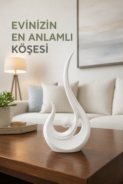 İBERİALHOME Soyut Aile Sevgi Heykeli | Modern Dekoratif Biblo