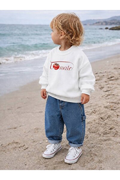 KUMAtelier ÇOCUK UNİSEX TOMATO SWEATSHİRT