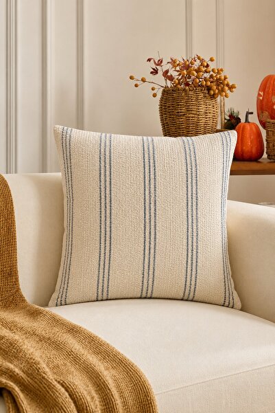 Elart Line Throw Pillow Cover 43X43 cm Blue