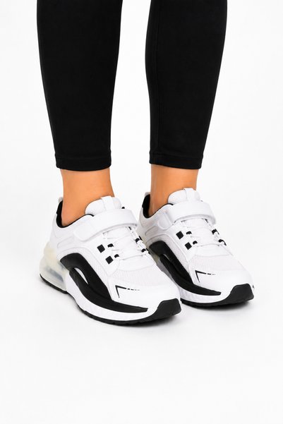Jagulep Airfile Poly Sole Children's Sports Shoes Black - White