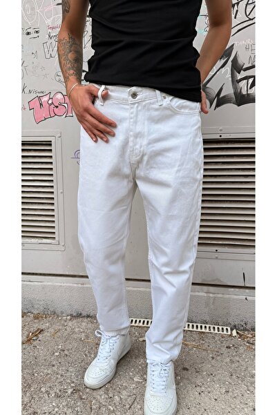 Nobleman BOYFRİEND BEYAZ KOT PANTOLON